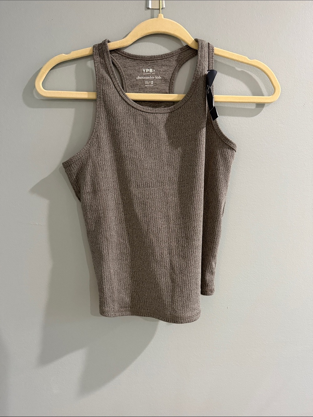 abercrombie kids Ribbed Tank Top - Taupe Brown